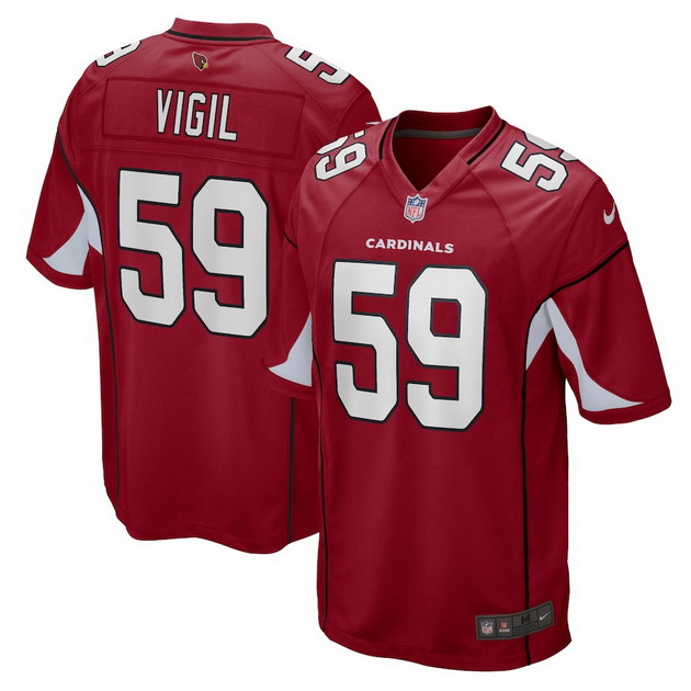 mens nike nick vigil cardinal arizona cardinals game player jersey